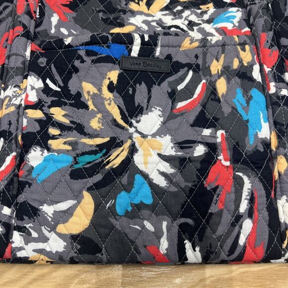 Vera Bradley X- Large Zip TOTE SPLASH FLORAL Shoulder Bag Trolly Slip Carry On - Picture 3 of 16
